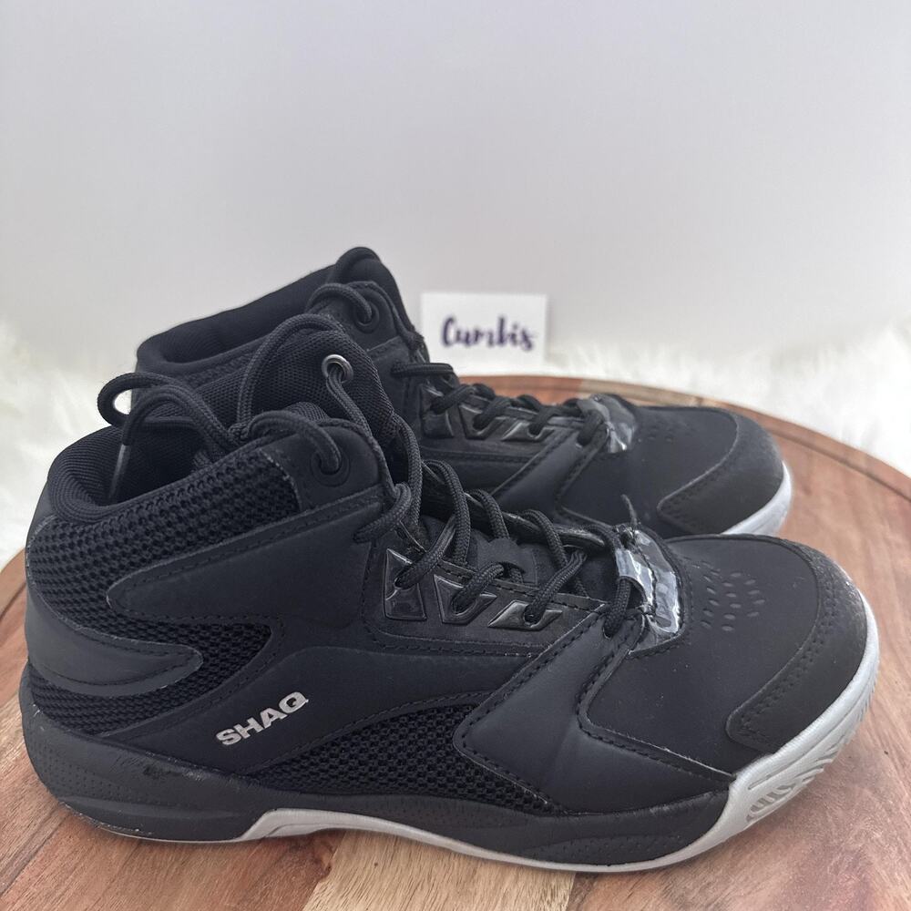 Shaq Basketball Shoes Youth Size 5 Black High Top Lace Up Motivate AQ90502Y‎ BB